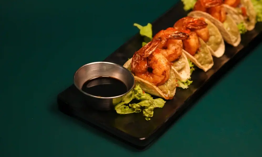 Creamy cilantro shrimp at Rawand